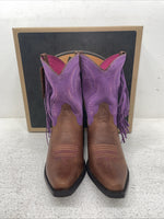 New Youth Purple With Fringe Ariat Cowboy Boots. 10012797 5 M. 2-172