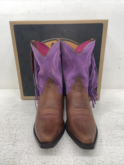 New Youth Purple With Fringe Ariat Cowboy Boots. 10012797 5 M. 2-172