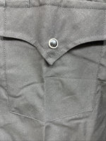 New Men’s ELY Cattleman Black Long Sleeve Pearl Snap 16.5 X 36 Large AA-5 