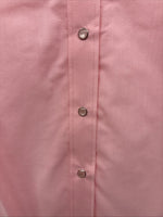 New Women’s White Horse Pink Gem Long Sleeve Pearl Snap Small LL-61