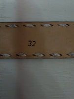 New Brown Genuine Leather Tooled And Weaved 32” Belt #78000 JJ-2