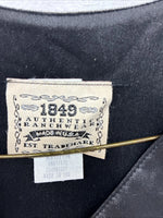New Women’s 1848 RanchWear Black Rhinestone Sleeveless Vest Zip Up Medium YY-39