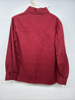New Kids Fenton Dark Red Long Sleeve Button Up Size 8 YY-118