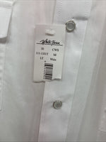 New Men’s White Horse White Long Sleeve Pearl Snap Large Tall AA-44