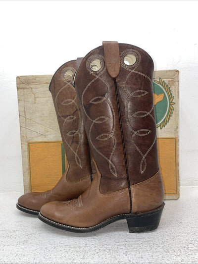 New Women’s Brown Texas Brand Cowboy Boots. B 191 4.5 4 1/2 B. 2-61