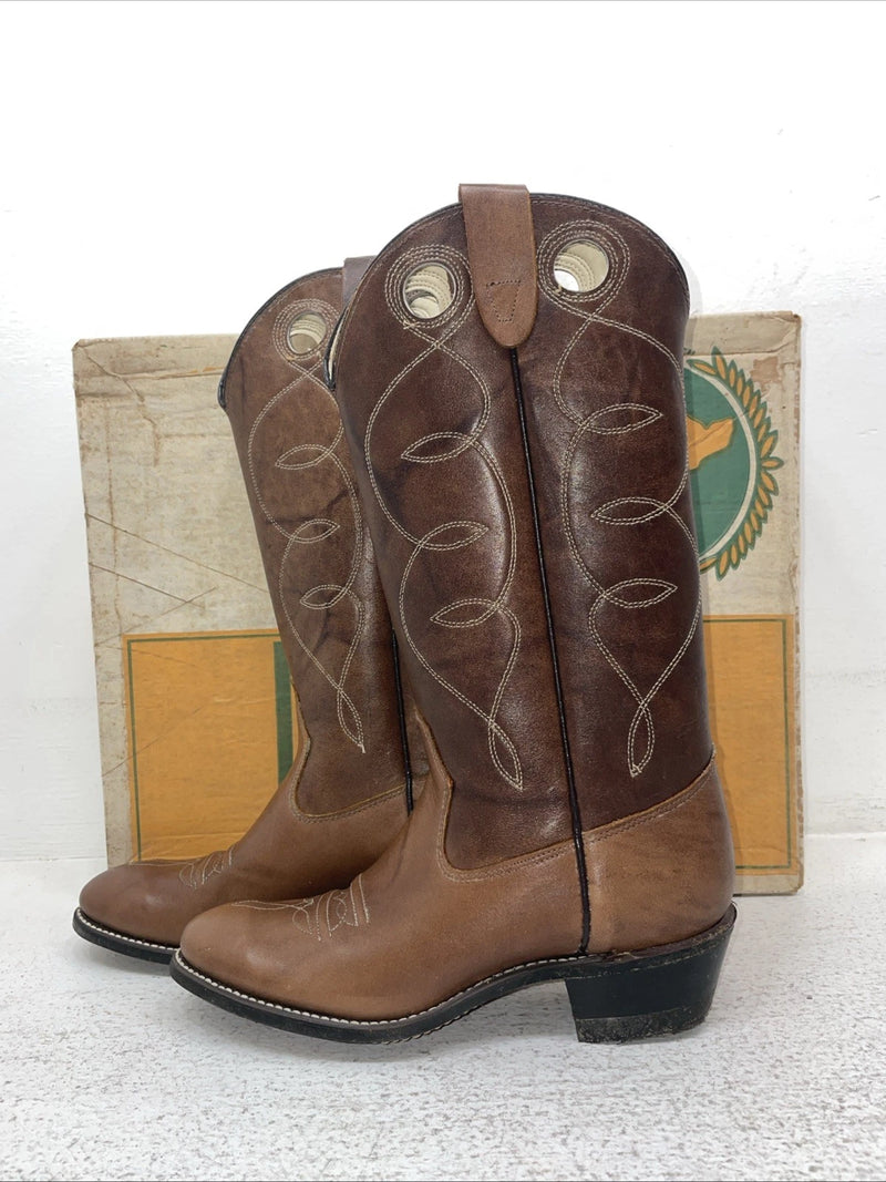 New Women’s Brown Texas Brand Cowboy Boots. B 191 4.5 4 1/2 B. 2-61