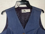 New Dickson Jenkins Blue Denim Vest Medium #7080 UU-38