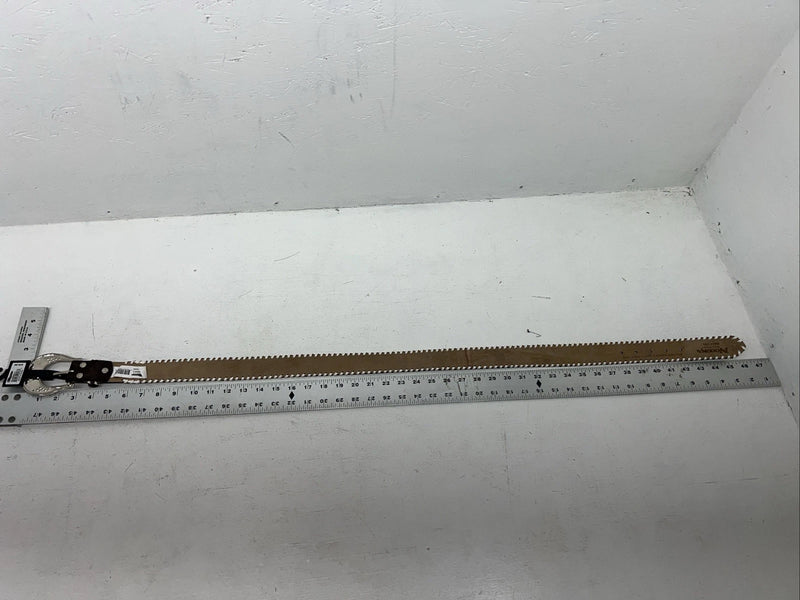 New Geniune Leather Nocona Brown White Belt Large #N3488802 W-9