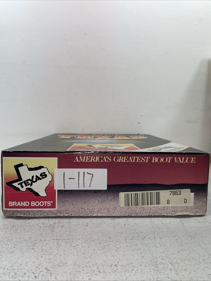 New Men’s Red Texas Brand Cowboy Boots. 7863 8 D. 1-117