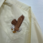New Men’s ELY wildlife collection Yellow long sleeve pearl Medium B-75