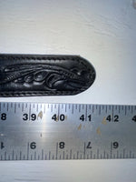 New Black Genuine Leather Chambers Tooled 34” Belt #WS658 JJ-43