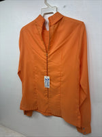 New Women’s Panhandle Slim Orange Long Sleeve Zip Up Size 12 TT-137