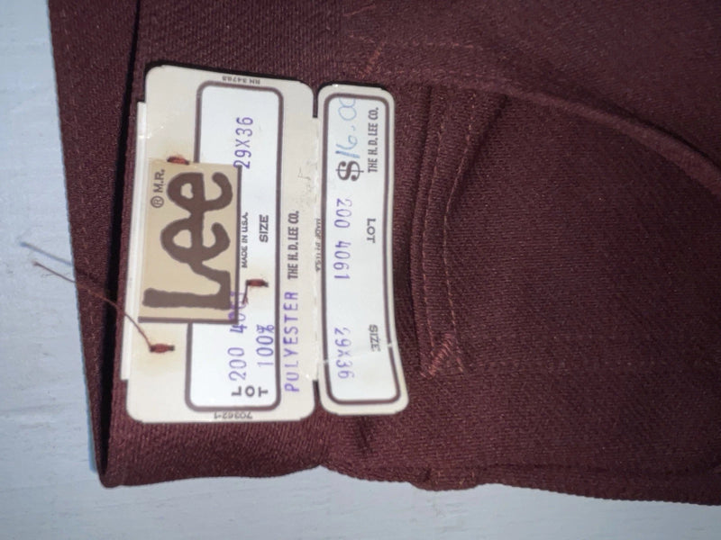 New Vintage Red Lee Polyester Pants #2004061 ZZ-44