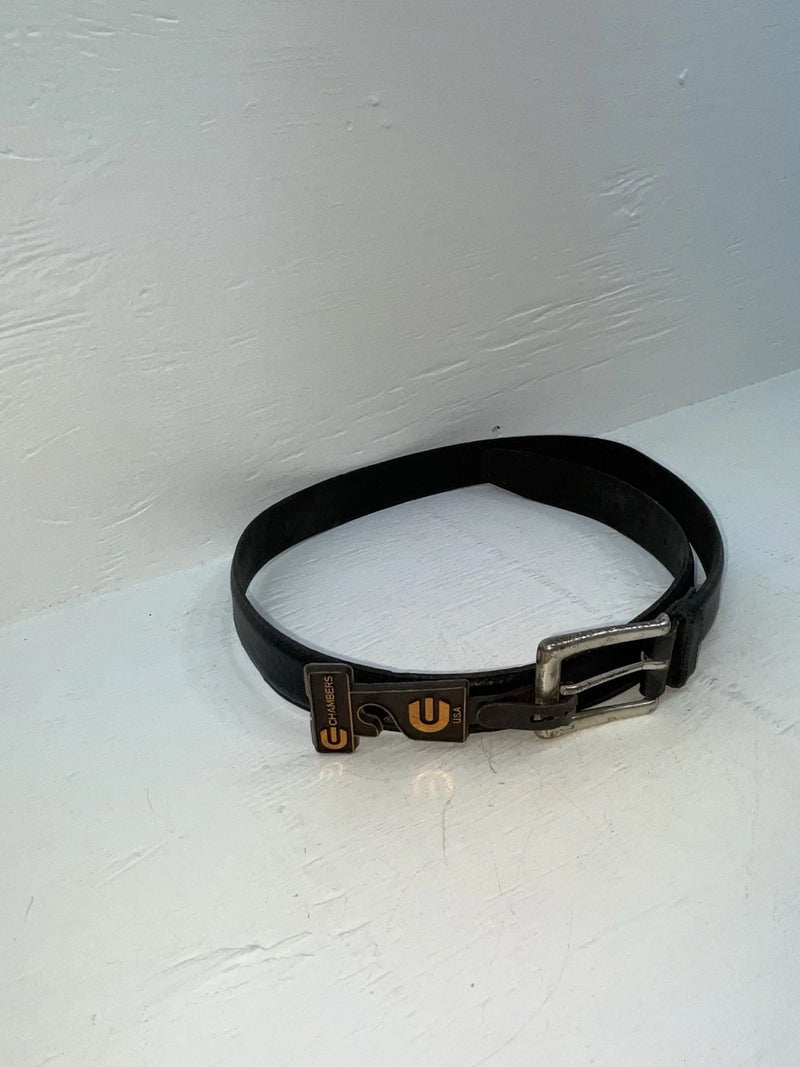 New Black Genuine Leather Chambers 34” Belt #M450 JJ-75