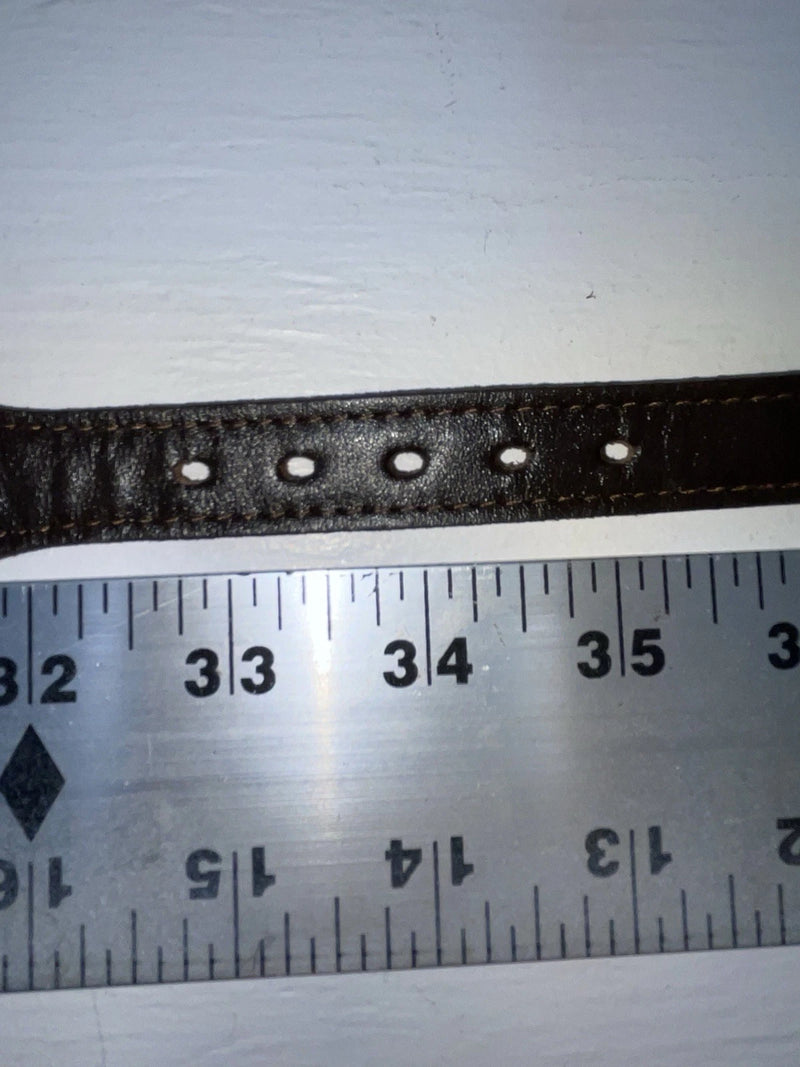 New Brown Genuine Leather Wright Gold Pendent 34” Belt #10484 Z-172