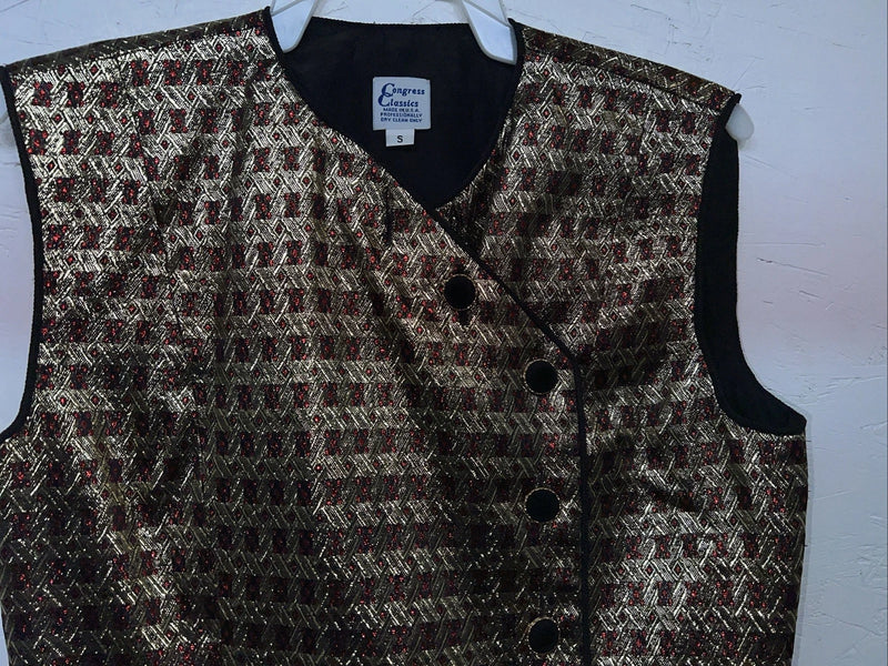 New Women’s Congress Classics Gold Western Show Vest Small G-606