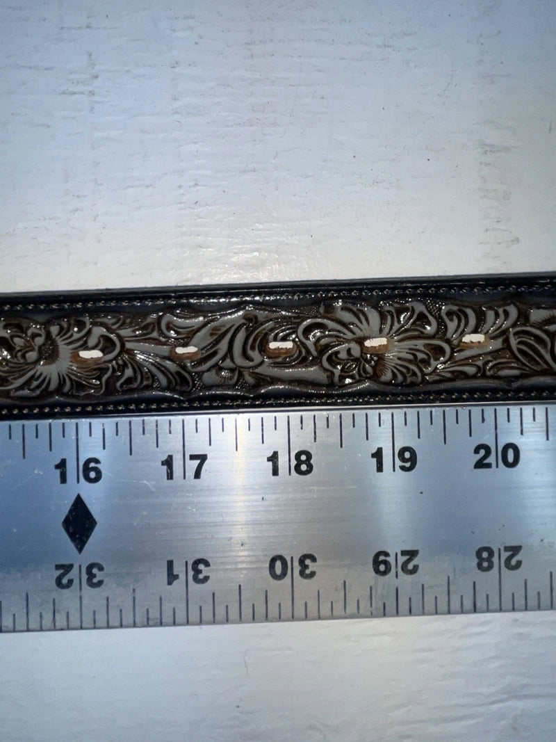 New Black Genuine Leather Nocona Tooled 18” Belt #331 NN-87 
