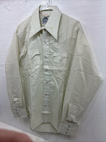 New Men’s Miller Green Stripe Long Sleeve Pearl Snap 16 X 35 Large CC-60
