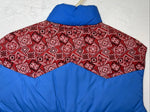 New Women’s Blue Red Comfy Puffer Racer Vest 14 UU-30