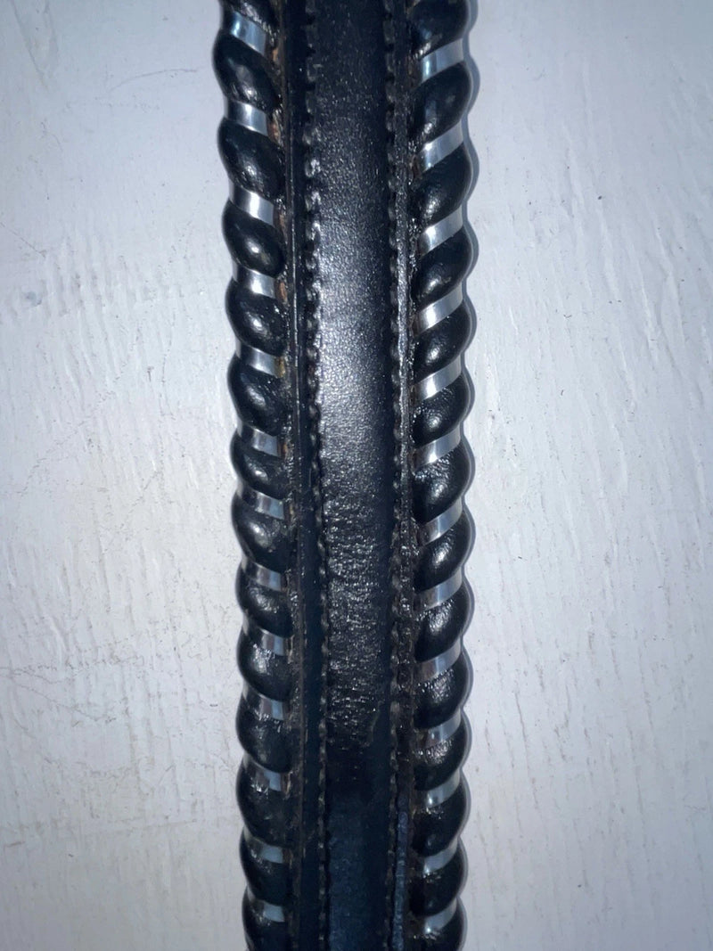 New Black Genuine Leather Tex Tan Weaved 24” Belt #76326