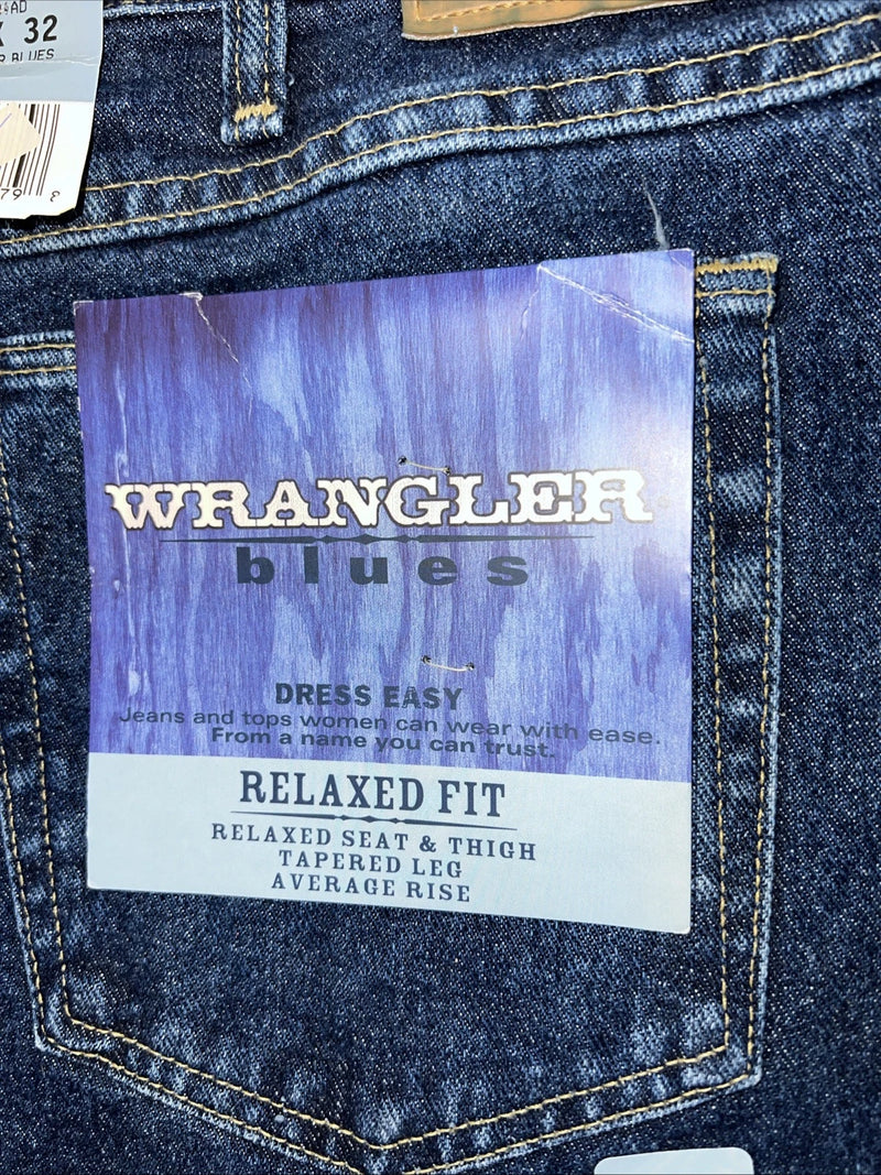 New Men’s Wrangler Blues Dress Easy Relaxed Fit Denim Jeans. 20x32 J-3