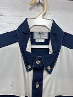 New Men’s Cowboy Threads Blue White Long Sleeve Button Up XL O-38