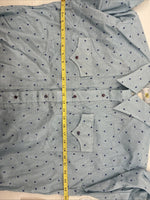 New Men’s Dickson Jenkins Blue Floral Long Sleeve Pearl Snap 17.5 XL AA-6