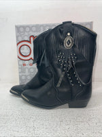 New Children’s Black With Fringe Dingo Cowboy Boots. C 2220 1 D. 23-75