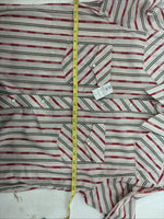 New Women’s White Horse Red White Stripe Short Sleeve Pearl Snap Large YY-116