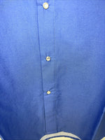 New Men’s Blue Black Horse ELY Cattleman Short Sleeve Pearl Snap Shirt. L P-55