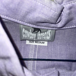 New Men’s Purple Gray Cowboy Threads Button Up Long Sleeve Shirt Medium I-41