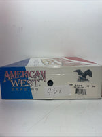 New Men’s Gray Lace Up American West Cowboy Boots. 6999 12 E W. 9-57