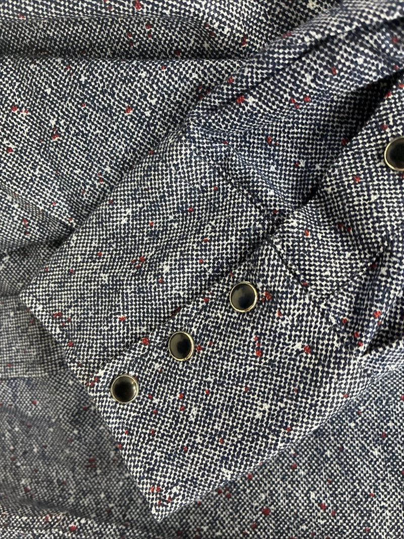 New Men’s Tem Tex Blue Jean Long Sleeve Pearl Snap 15 Medium AA-74