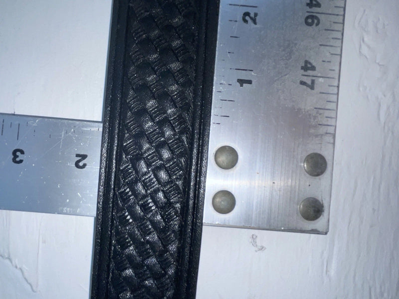 New Black Genuine Leather Chambers Tooled 50” Belt #7059 NN-124
