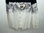New Women’s White Black Cumberland Outfitters Long Sleeve Button Up M 3B-85