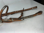 New Leather Browband Headstall W Metal Plate U-31