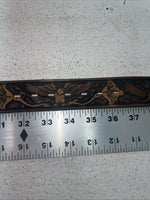 New Brown Genuine Leather Chambers Eagle Tooled 34” Belt #6412-13 Z-22