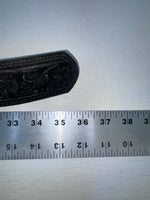New Black Genuine Leather Tooled 28” Belt #WF809 NN-47