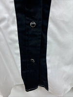 New Women’s Cumberland Black White Short Sleeve Button Up Medium YY-81