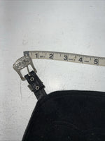 New Black 1849 Authentic Ranchwear Chaps With Fringe Adjustable Waist 30” N-46
