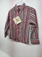 New Kids ELY Classic Red Stripe Long Sleeve Pearl Snap Small DD-138