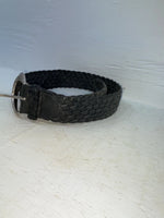 New Black Genuine Leather Braided 38” Belt #8840/01 Z-108