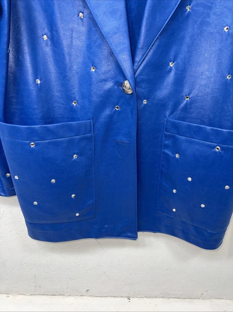 New Women’s 1849 Authentic Ranchwear  Blue Western Show Jacket Large UU-58