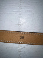 New Brown Genuine Leather Tooled 28” Belt #102 NN-19