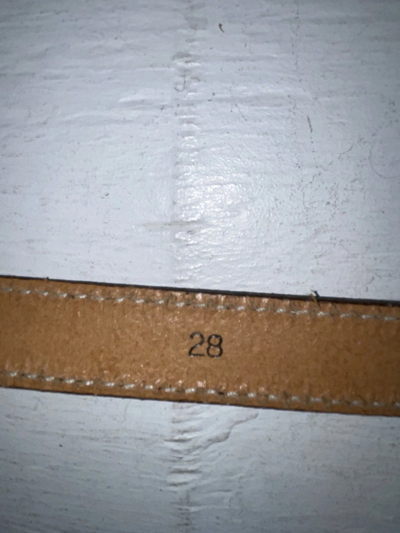 New Brown Genuine Leather Tooled 28” Belt #102 NN-19