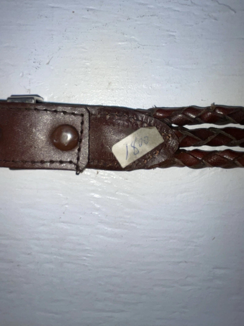 New Brown Genuine Leather Braided Rope 30” Belt #02/4703 NN-55