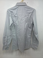 New Women Mesquite Blue Long Sleeve Button Up Size 30 KK-50