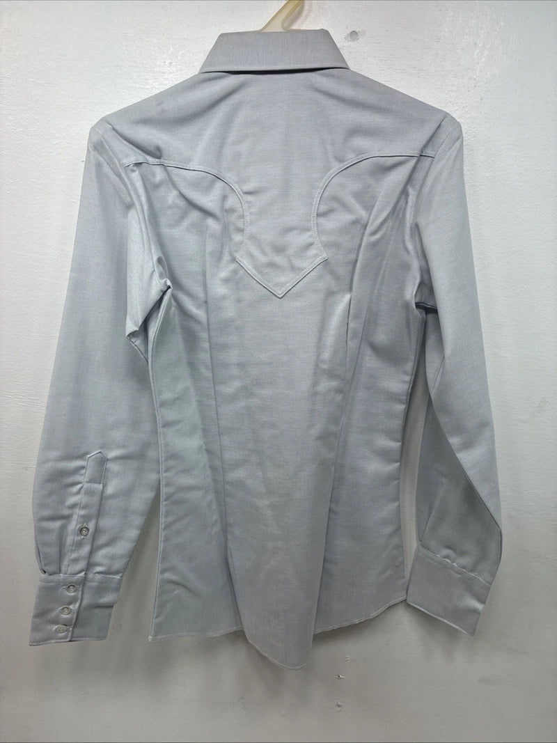 New Women Mesquite Blue Long Sleeve Button Up Size 30 KK-50