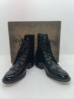 New Women’s Black Lace Up Laredo Cowboy Boots. 28 120 7.5 7 1/2 M. 17-106