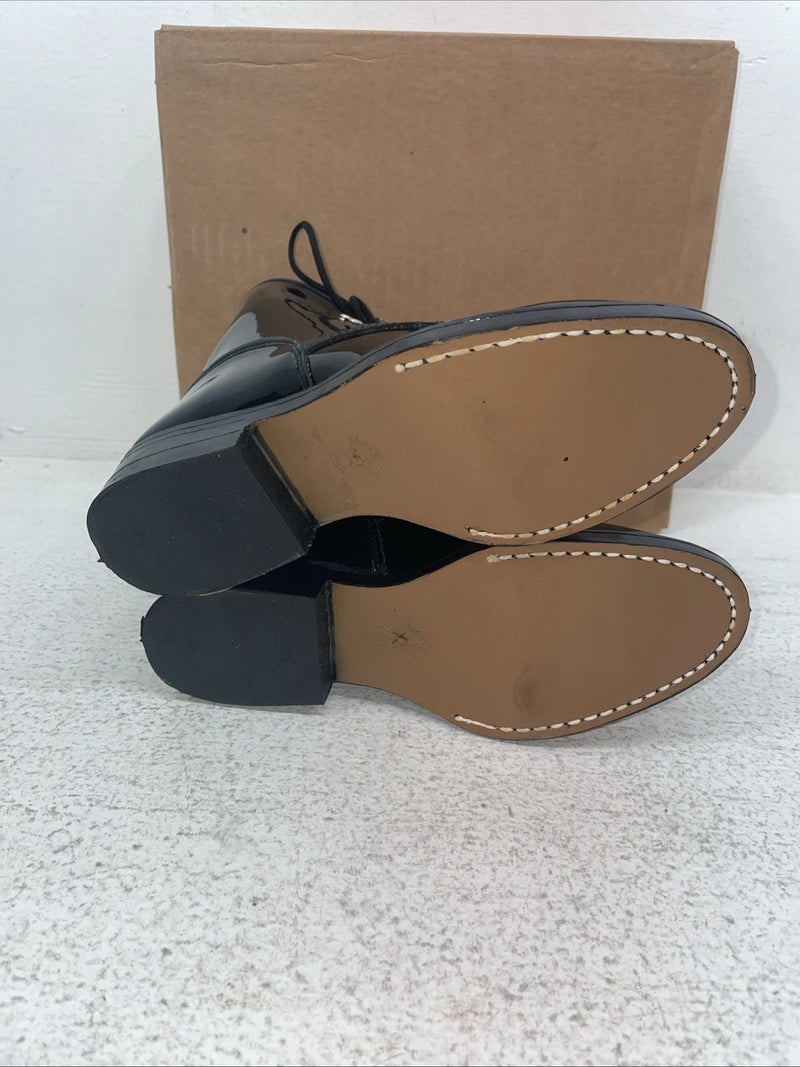 New Kids Black Lace Up Bronco Cowboy Boots. C 1330 1 D. 23-106